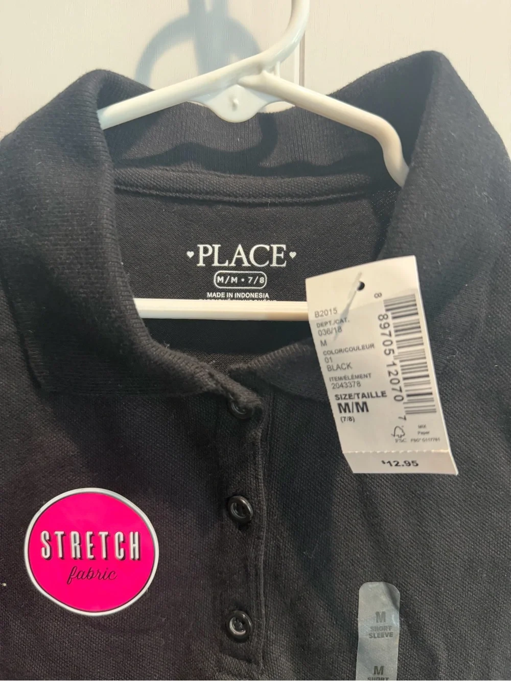 The Children's Place Black Uniform Stretch Polo Shirt - Set of 4